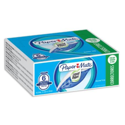 Corrector Papermate 70482 Dry Line Grip C/6 - 17400110308 FullOffice.com
