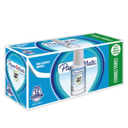 Corrector Papermate Liquido Caja C/12 - Las1317553 FullOffice.com