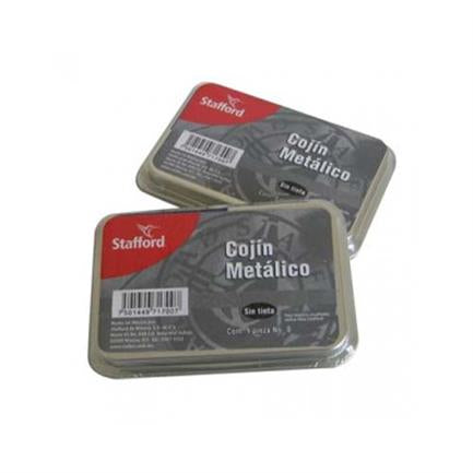 Cojin P/Sellos Stafford #0 Metalico S/Tinta 9X5.5 Cms - Coi0010 FullOffice.com