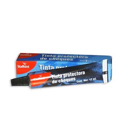 Tinta Protectora P/Cheques Stafford Negro 12Ml - Cog2000