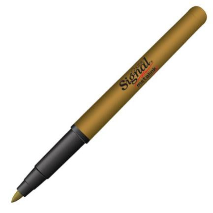 Marcador Permanente Signal Metalink Punta Bala Color Dorado C/12 Pzas - 30009 FullOffice.com