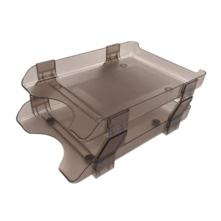 Charola Sablon 2 Niveles Carta Humo - 2526Hu FullOffice.com