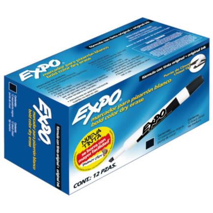 Marcador Sanford Expo 83001 Negro Cincel Pizarron Blanco - 83001 FullOffice.com
