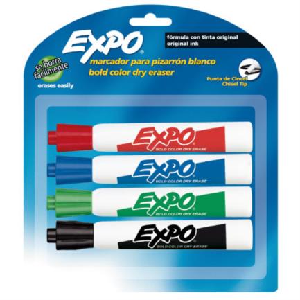 Marcador Sanford Expo 83074 Caja C/4 Cincel Pizarron Blanco - 83074 FullOffice.com