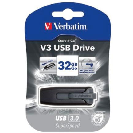 Memoria Usb Verbatim Store N Go V3 32 Gb 3.0 Color Negro-Gris - 49173 FullOffice.com