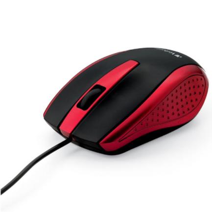 Mouse Óptico Verbatim Con Cable Color Negro-Rojo - 99742 FullOffice.com