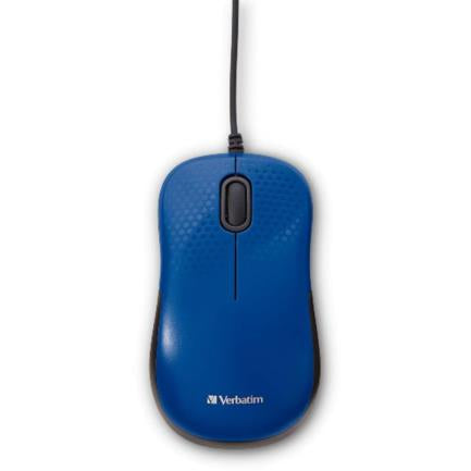 Mouse Verbatim Silent Corded Óptico Color Azul - 70233 FullOffice.com