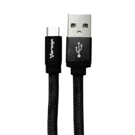 Cable Vorago Cab-123 Usb-Tipo C 1 Metro Carga Rapida Negro - Cab-123-Bk FullOffice.com