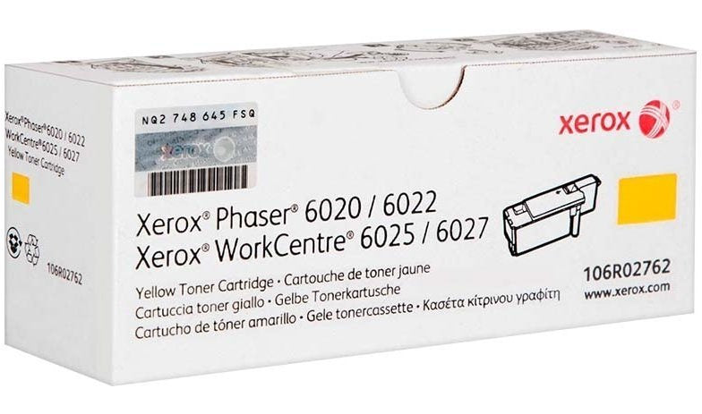 Toner Xerox Amarillo Para Phaser 6020/6022 Y Wc 6025/6027 - 106R02762