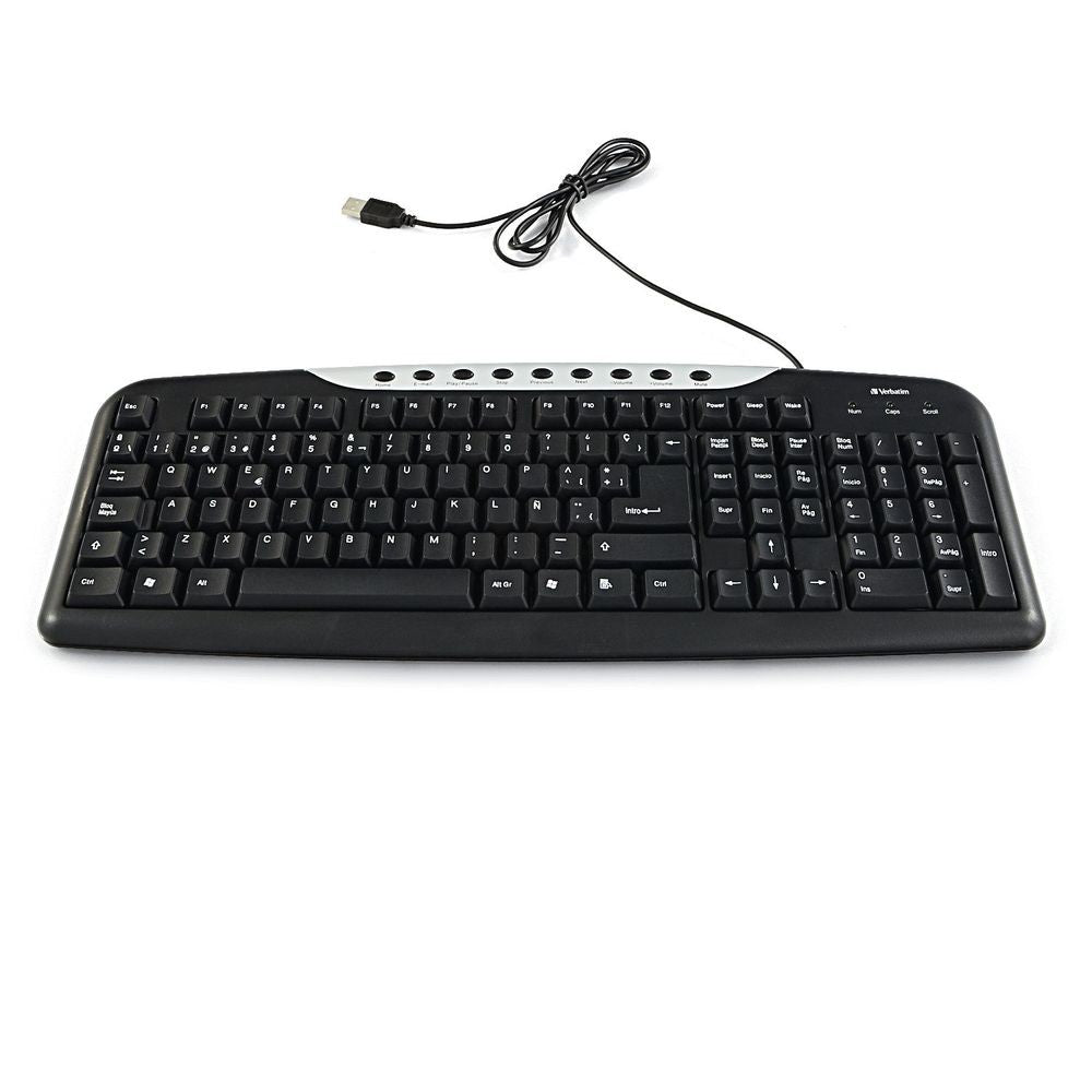 Teclado Verbatim Multimedia Usb Color Negro - 98109