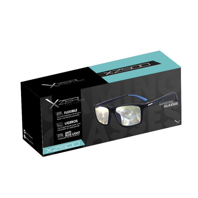 Lentes Gamer Stylos Xz500 Micas Anti-Blue Light Estuche/Funda Color Azul - Xzagg50A FullOffice.com