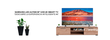 Samsung LED AU7000 58" UHD 4K Smart TV, Descubre la experiencia inteligente 4K. FullOffice.com