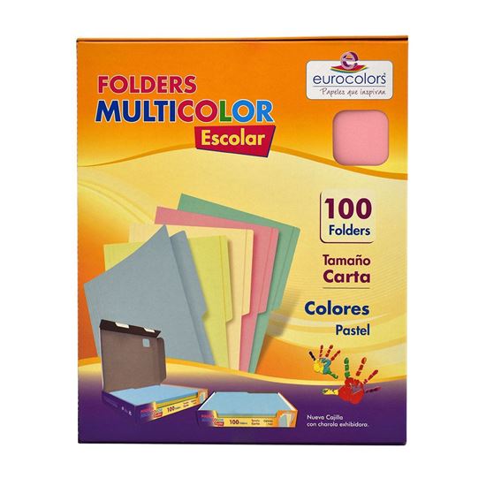 Folder Eurocolors Multicolor Arcoíris Pastel C/25 Pzas - Pu0004 FullOffice.com