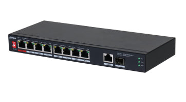 Dahua Technology PoE PFS3110-8ET1GT1GF-96 No administrado Gigabit Ethernet (10/100/1000) Energía sobre Ethernet (PoE) Negro
