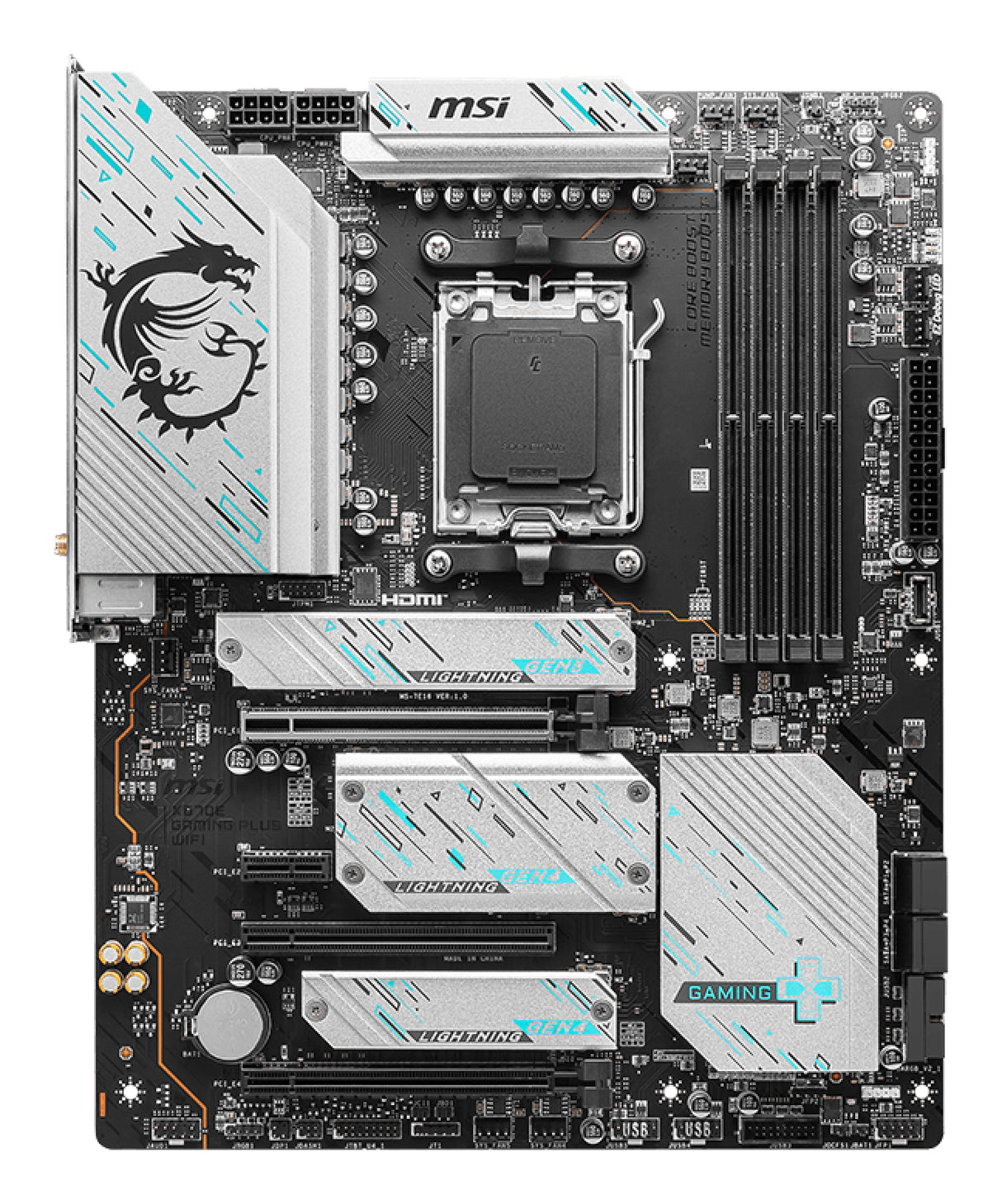 MSI X670E GAMING PLUS WIFI placas base AMD Zócalo AM5 DDR5-SDRAM 4