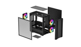 DeepCool CC360 ARGB carcasas ordenador ABS, Acero, Vidrio templado Mini Tower PC Negro