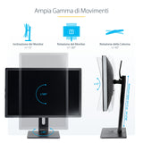 StarTech.com Soporte para un Monitor - Base para Monitor con Ajuste de Altura - para Monitores VESA de hasta 32" (7kg) - Soporte Ergonómico para Escritorio - con Inclinación/Giro/Rotación Monitor Negro