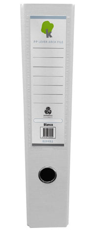 TECHMAKRO CARPETA  DE CARTON FORRADA DE PVC BLANCO P/ARCHIVO, país de origen Tailandia