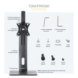StarTech.com Soporte para un Monitor - Base para Monitor con Ajuste de Altura - para Monitores VESA de hasta 32" (7kg) - Soporte Ergonómico para Escritorio - con Inclinación/Giro/Rotación Monitor Negro