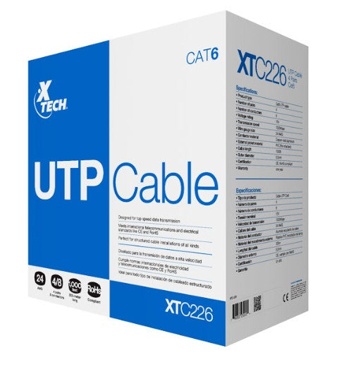 Xtech XTC-226 cable de red 305 m Cat6 U/UTP (UTP) | Cables de red