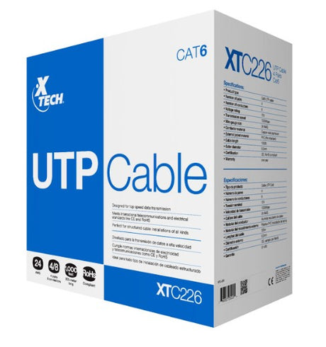 Xtech XTC-226 cable de red 305 m Cat6 U/UTP (UTP) | Cables de red