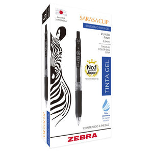 Zebra 808NGRFNC006 bolígrafo de gel Ambidextro Si Bolígrafo de gel de punta retráctil Negro