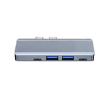 Urban Balance UB52 base para laptop o replicador de puertos Acoplamiento USB 3.2 Gen 1 (3.1 Gen 1) Type-C Plata