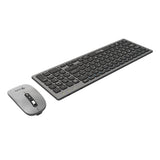 Combo Inalambrico Recargable 2 en 1 Stylos Teclado 96% Membrana 96 teclas Conexion USB Nano 2.4Ghz + Mouse 1,600 Dpi 5 B