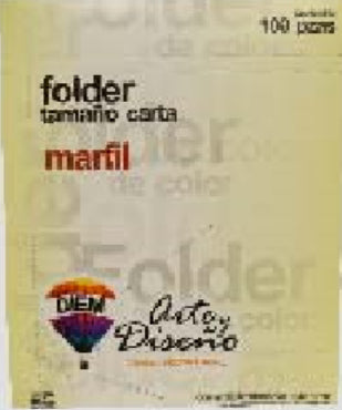 DIEM MF01C100 carpeta Crema de color A4