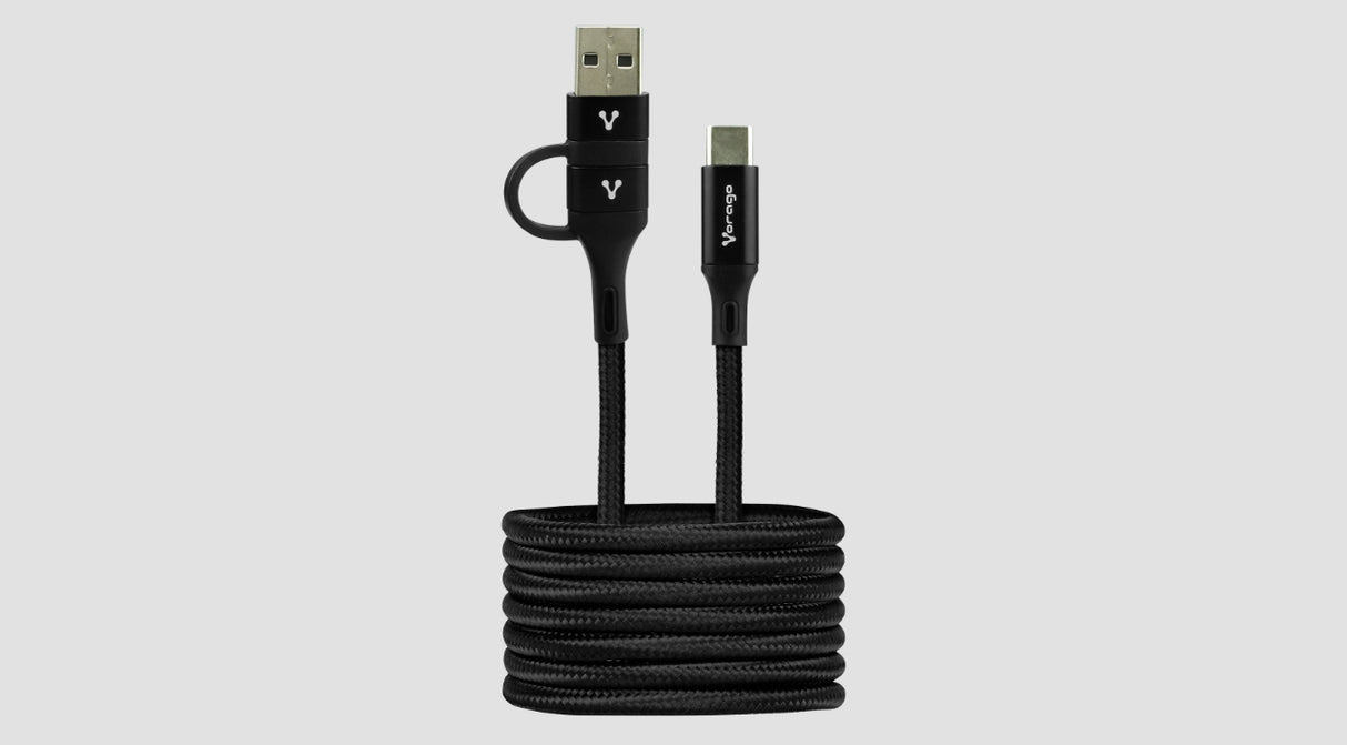 Vorago CAB-126 cable USB 1 m USB A/USB C USB C 60 W Negro