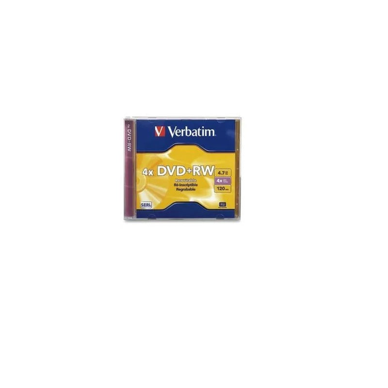 Grabadora DVD-RW Verbatim 4x 4.7GB DL Branded, Single Jewel Case VB94520