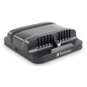 Cargador Doble Verbatim USB-C para Consola Nintendo Switch, 45W, 2 Puertos de Carga, Compacto