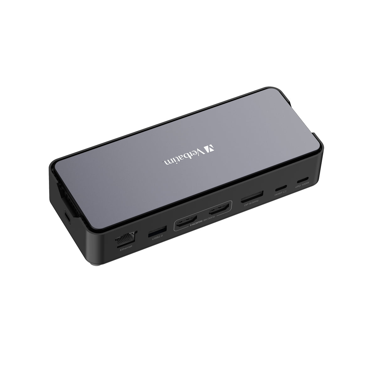 Docking Verbatim Carcasa SSD USB-C Pro 15 en 1 80W Negro, Suministro Eléctrico
