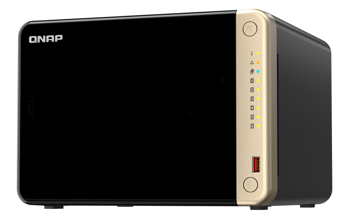 QNAP TS-664 Servidor M.2, Serial ATA III 2.5,3.5,M.2 cm (2.5,3.5,M.2") 2 Si