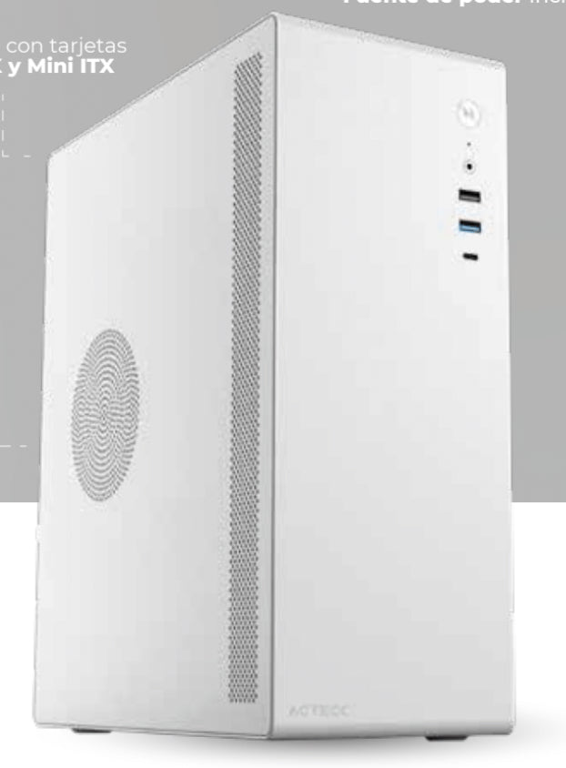 Acteck AC-935159 carcasa de ordenador Micro Torre Blanco 450 W