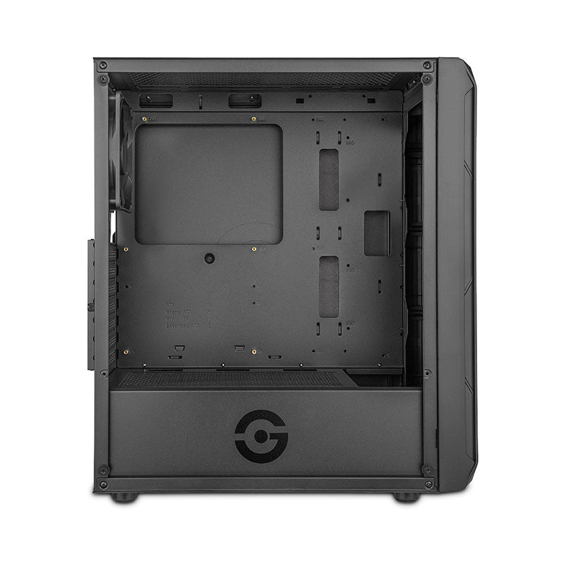Getttech Gaming Gabinete GCM-ASGX1-01BK, Diseño Moderno, Ventilación Eficiente, Soporte ATX