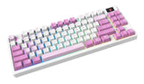 MSI FORGE GK600 TKL WIRELESS VIOLET teclado Juego USB + Bluetooth QWERTY Español Rosa, Violeta, Blanco, Inalámbrico, Interruptor mecánico, LED RGB