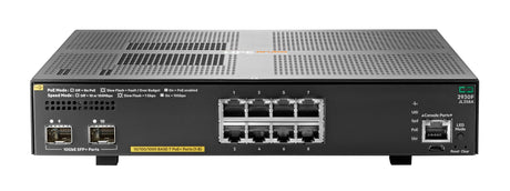 HPE Aruba Networking 2930F 8G PoE+ 2SFP+ Switch, Gestionado, Gigabit Ethernet (10/100/1000), Energía sobre Ethernet (PoE