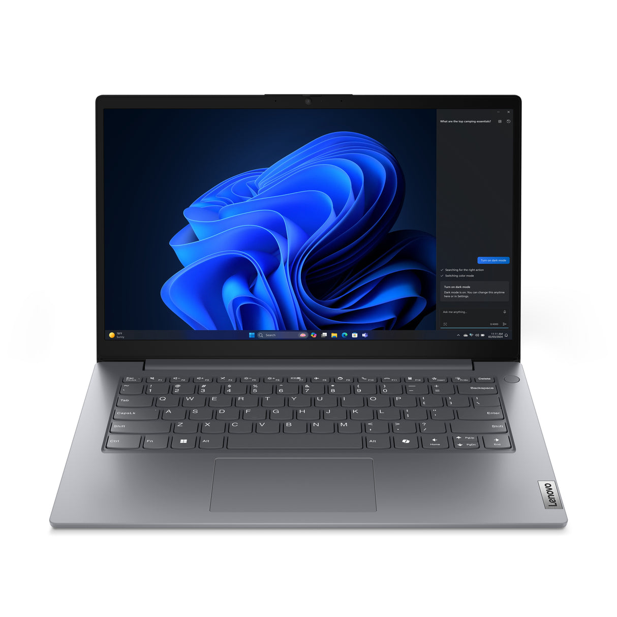 Lenovo V14 G5 IRL Laptop Luna Grey Portátil Gris Concha