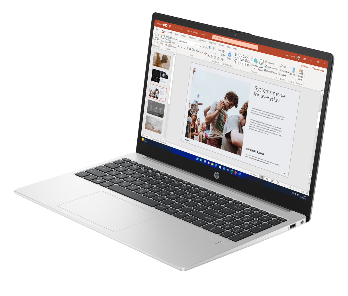 HP 250 G10 Intel® Core™ i5 i5-1334U Computadora portátil 39.6 cm (15.6") Full HD 8 GB DDR4-SDRAM 512 GB SSD Wi-Fi 6 (802.11ax) Windows 11 Home Plata