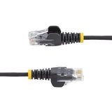 StarTech.com Cable de Red Ethernet CAT6 Delgado sin Enganches Negro de 7m - Cable RJ45 Snagless Slim 28AWG - Alambre de 