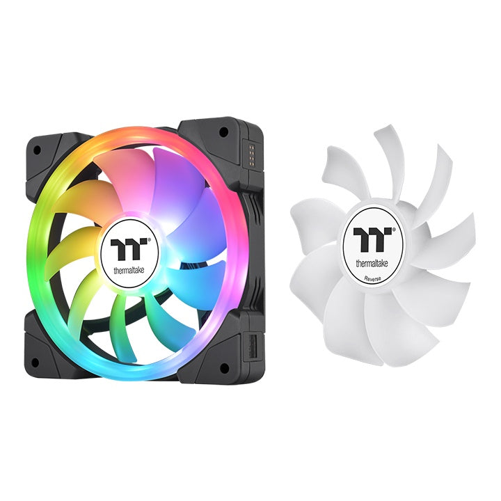 Thermaltake SWAFAN EX12 ARGB Gabinete de la computadora Enfriador de aire 12 cm Blanco 3 pieza(s), 500 RPM, 2000 RPM