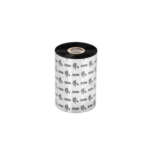03200BK13145 - Zebra 3200 Wax/Resin Cinta Adhesiva 450 m 13,1 mm 6 pieza(s) Negro