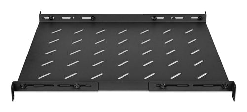 Intellinet Étagère fixe réglable 19", 1U, profondeur 550 mm, rails réglables de 550 à 750 mm, charge max. 20 kg, no