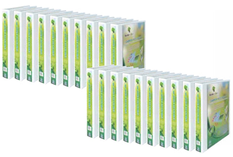 Techmakro KITCARP20-1ECO carpeta de cartón Carta Blanco, Anillo redondo, Almacenamiento, Cloruro de polivinilo (PVC)