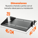 Intellinet 714877 Accesorios para rack Cajón metálico para rack Negro 48,3 cm
