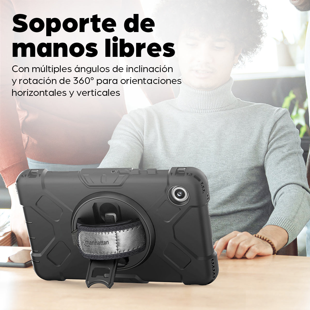 Manhattan 996525 fundas para tablets Samsung Galaxy Tab A9 (8.7") 22,1 cm (8.7") Carcasa rígida Negro