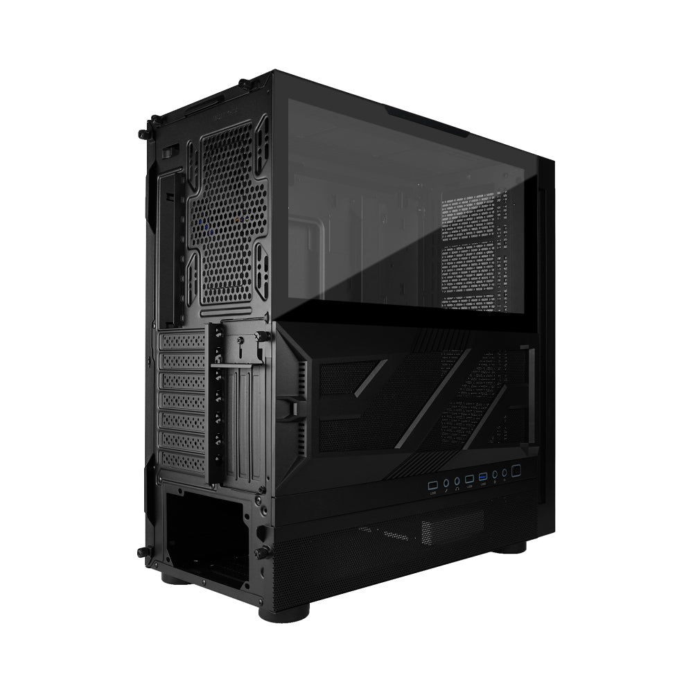 Game Factor CSG800 carcasa de ordenador Midi Tower Negro