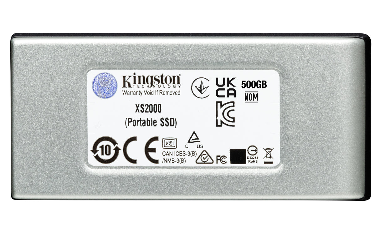Kingston Technology 4000G SSD portátil XS2000 unidades externas de estado sólido 3D NAND 4 GB 2000 MB/s 2000 MB/s