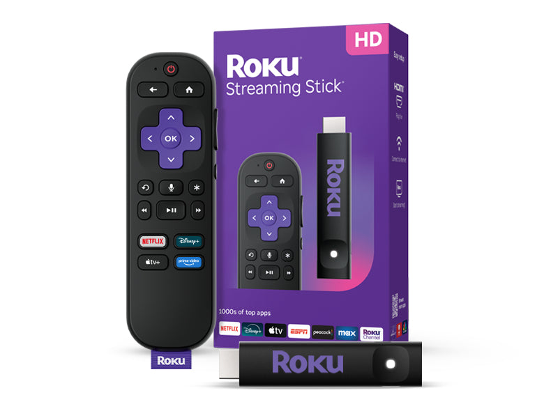 Roku - Streaming Stick 2025 - HD Streaming Device for TV with Voice Remote - Black